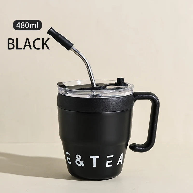 480 ml coffee cup with straw