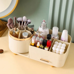 ROTATING BRUSH & COSMETIC ORGANIZER