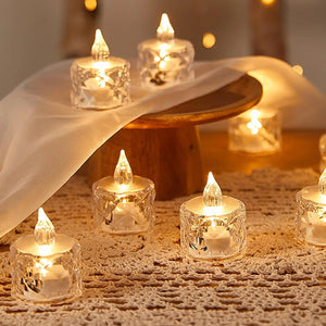 Crystal Candles LED Light Transparent Flameless