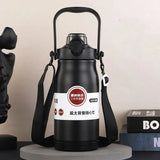 Double Stainless Steel Sport Vacuum Flask With Straw