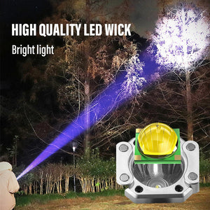 LED Flashlight with Safety Hammer Side Light Torch Light