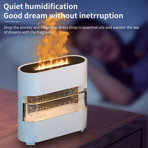 Rain Drop Colorful Flame Humidifier With Remote