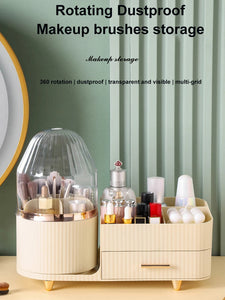 ROTATING BRUSH & COSMETIC ORGANIZER