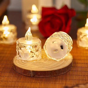 Crystal Candles LED Light Transparent Flameless