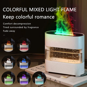 Rain Drop Colorful Flame Humidifier With Remote