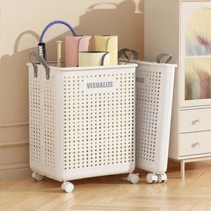 Large Capacity Movable  Folding Laundry basket