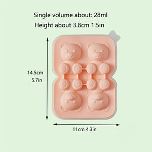 Bear Ice Cube Tray (4 grid)