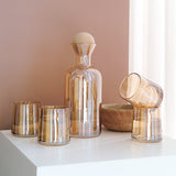 Water Jug & Glass Jugs With Ball Lid Gold (Sset Of 7)