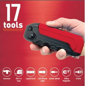 17 In 1 Clever Buddy, Everyday Multitool With Flashlight, Kelvin Multi Tool Gadget, Home Repair Tool Set